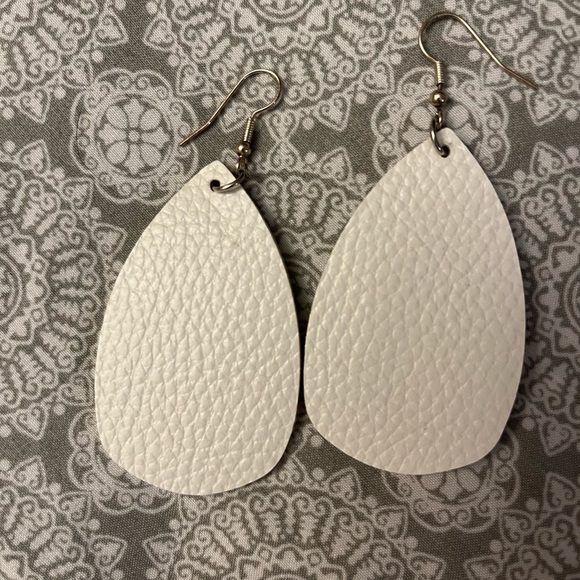 Handmade Faux Leather Earrings - Picture 1 of 1